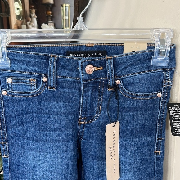 Brand New Celebrity Pink Girls Infinite Stretch Blue Ankle Skinny Jeans - Picture 5 of 15